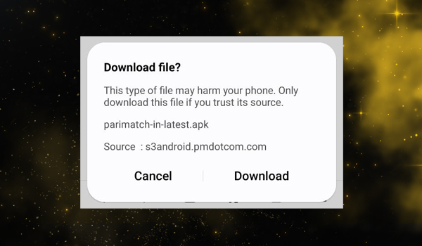 Parimatch Aviator App Installation - Step 1