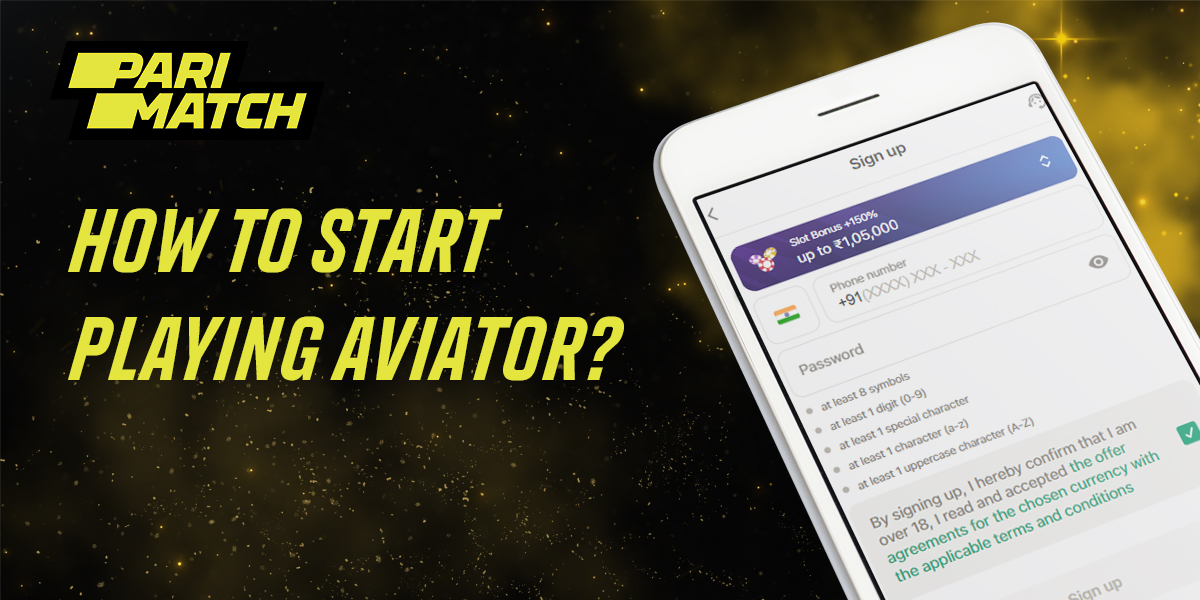 Register and start playing Aviator in Parimatch mobile app 